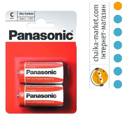 Panasonic R14REL/2BP Батарейка R14 Zinc Carbon (Special Blister) (1уп/2шт.)