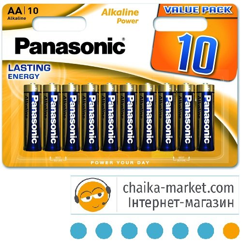 Panasonic LR6REB/10BW Батарейка LR6 (AA) Alkaline Power (1уп/10шт.)