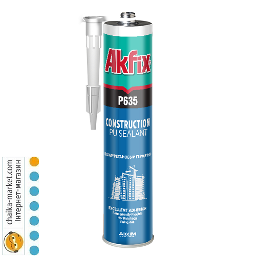 Akfix AA113 Герметик полiуретановий будiвельний P635 (чорний) 310мл/410гр