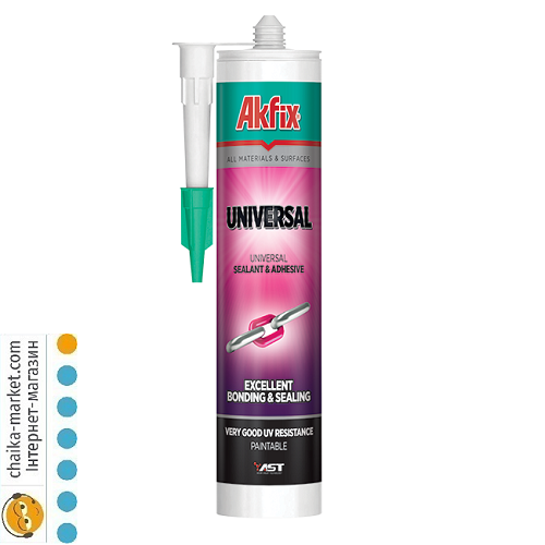 Akfix AMS22 Клей-герметик Universal (бiлий) 290мл