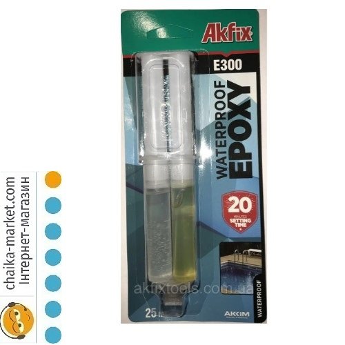 Akfix EA211 Єпоксiдний клей у шприцi водостiйкий Е300 