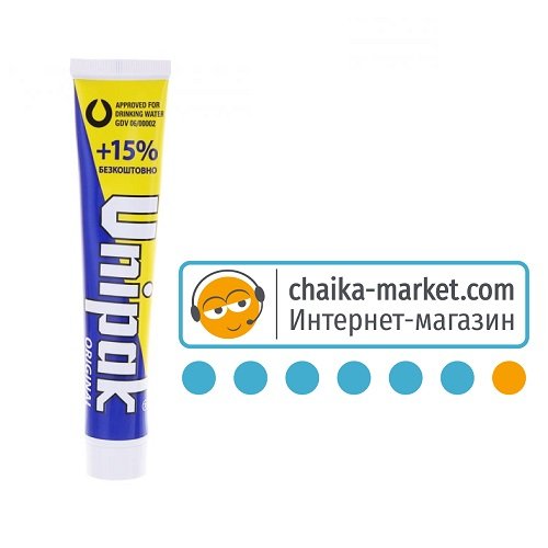 Паста для ущiльнення рiзьбових з'єднань UNIPAK 75г в тюбику