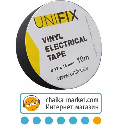 Ізолента APRO Unifix 0,17мм*18мм*10м (чорна)