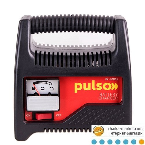 PULSO BC-20865 Зарядний пристрiй 12V/6A/20-80AHR/стрiлковий iндикатор