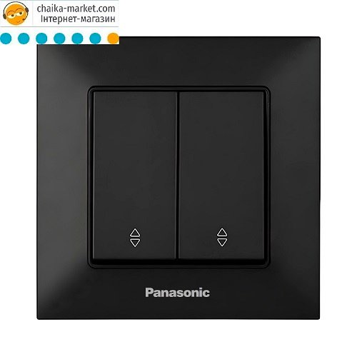 Panasonic Arkedia Slim WNTC0111-2BL Вимикач 2кл. прохiдний швид.м. чорний 