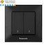 Panasonic Arkedia Slim WNTC0111-2BL Вимикач 2кл. прохiдний швид.м. чорний 