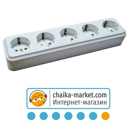 Розетка п'ятерна c заземленням MARSHEL RО16-255
