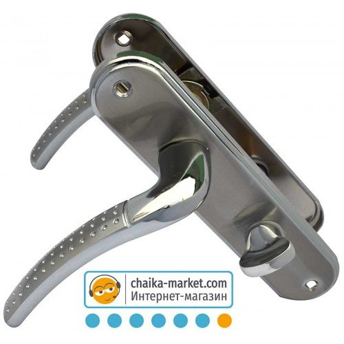 Дверные ручки на планке FZB 15-57 BK-001 SN/PC (сатин/хром)