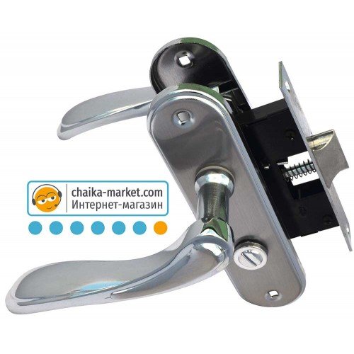Замок для межкомнатных дверей FZB 15-98 ET-71001 SN/CP (сатин/хром)