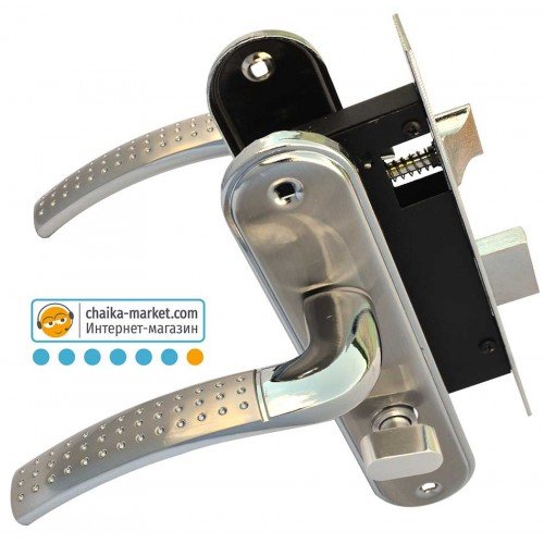 Врезной замок с ручкой FZB 15-124 ЕТ-06 SN/CP (сатин/хром)