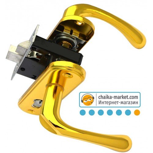 Врезной замок с ручкой FZB 15-15 ET-7140 GP (золото)