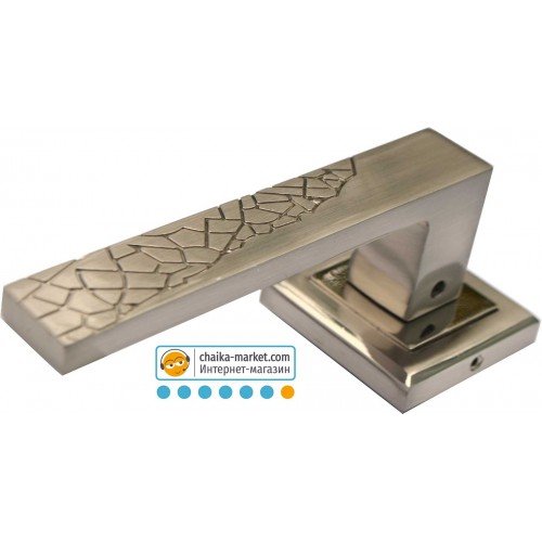 Дверные ручки на розетке USK Z-60078 BN/NP (никель)