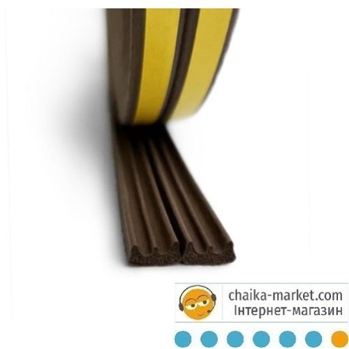 Ущільнювач PU E 9 * 4 коричн./ brown (одинар.) (600)