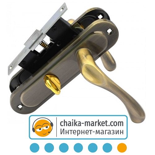 Замок для межкомнатных дверей FZB 15-02 BK-7140 AB (бронза)