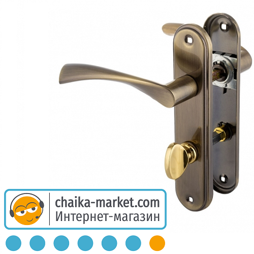 Дверные ручки на планке FZB 15-63 BK-002 AB (бронза)