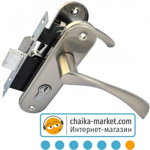 Врезной замок с ручкой FZB 15-68 ET-71157 SN (сатин)