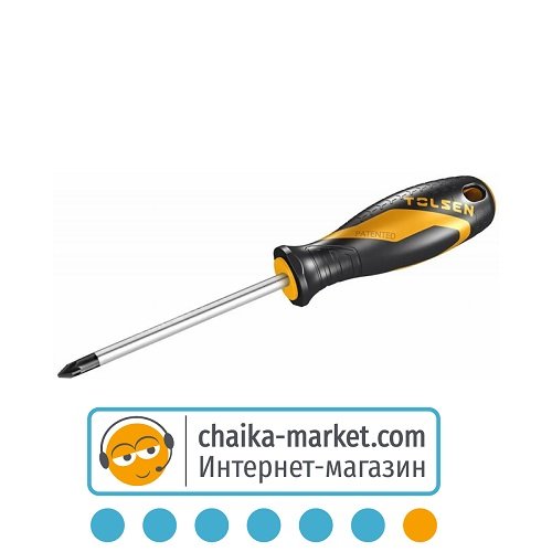 Отвертка крестовая Эрго TOLSEN 20164 РZ2*100 мм