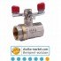 Кран шаровой для воды, внут/внут резьба LUKON VALVE, 1/2” бабочка красная