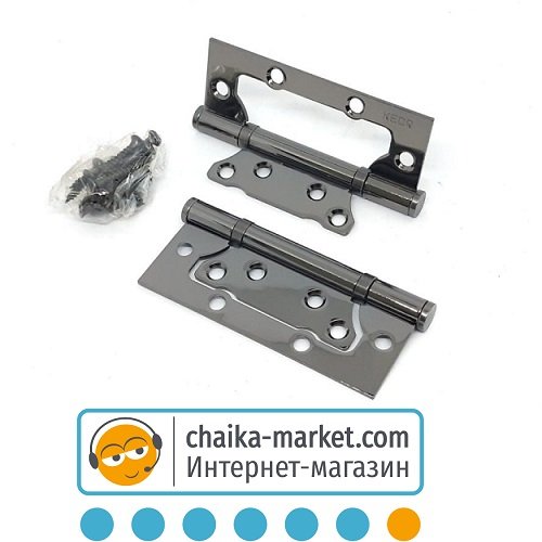 Петля дверна метелик 100*63*2 мм KEDR FLUSH 2BB-Black nickel (чорний нікель)