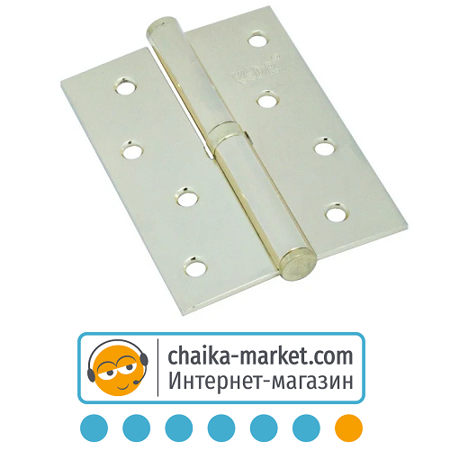 Петля дверная правая KEDR 100*75-G-R (золото)