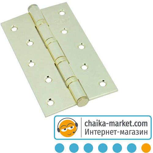 Петля дверная универсальная KEDR 125*75*2.5-B4-G (золото)