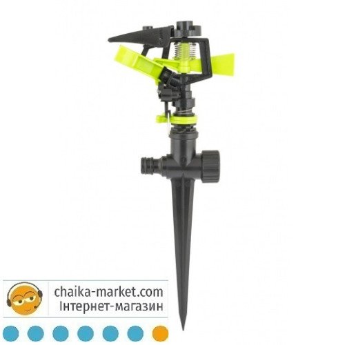 MASTER TOOL 92-9323 Зрошувач для поливу iмпульсивний 1/2' 3 реж. 20м на нiжцi 5,3-13,5л/хв