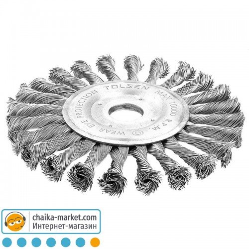 Щетка дисковая TOLSEN Профи 77534 150 мм*22,2 мм