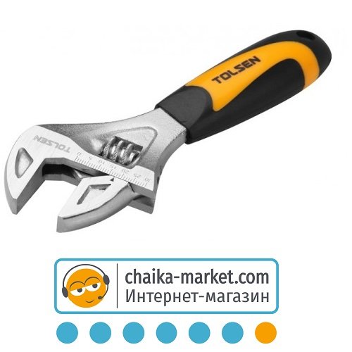 Ключ разводной TOLSEN 15280 Профи 165 мм (0-30 мм)