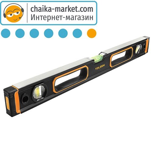 Рівень алюмінієвий з магнітами TOLSEN Профі 35111 40 см (3 капсули)