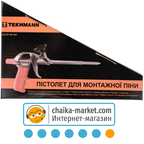 Пистолет для монтажной пены тефлон Tekhmann 53301041 350 мм