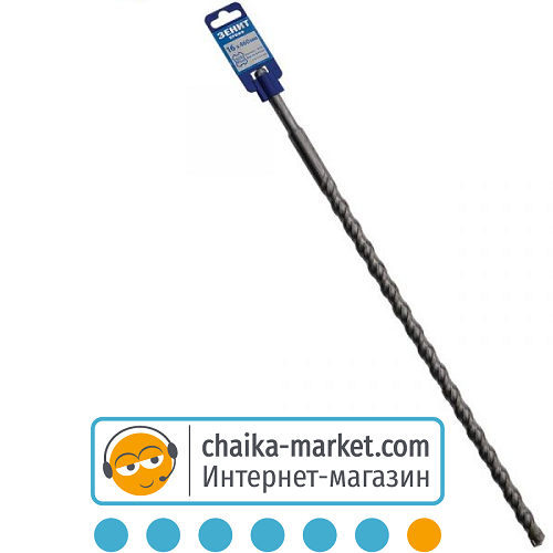 Бур для перфоратора Зенит 20016460 SDS-Plus 16*460 мм, спираль 4S