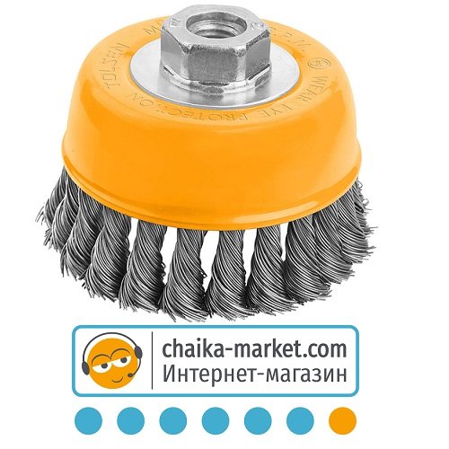 Щетка чашка плетеная TOLSEN Профи 77507 М14 75 мм