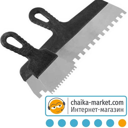 Шпатель зубчатый Зенит 49370308 70*300 мм (зуб 8*8 мм)