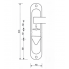 Дверные ручки на планке KEDR AL 42.323-R Cr (серебро)