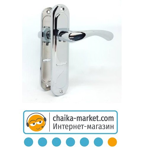 Дверные ручки на планке KEDR 008 CP (хром) (тех.упак.)