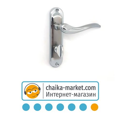 Дверні ручки на планці KEDR AL MINI 62.364 WC SN/CP (сатин/хром)