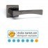 Дверные ручки на розетке KEDR HRoz-06.130-AL Black nickel (черный никель)