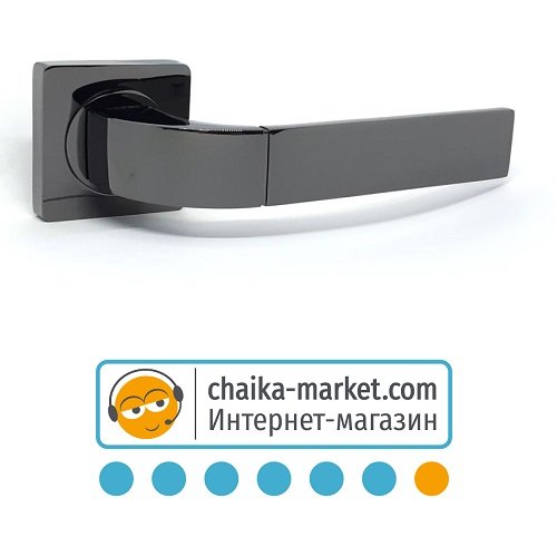Дверные ручки на розетке KEDR R08.170-AL Black nickel (черный никель)