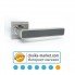 Дверные ручки на розетке KEDR R08.820-AL SN/CP/Graffit (сатин/хром/графит)