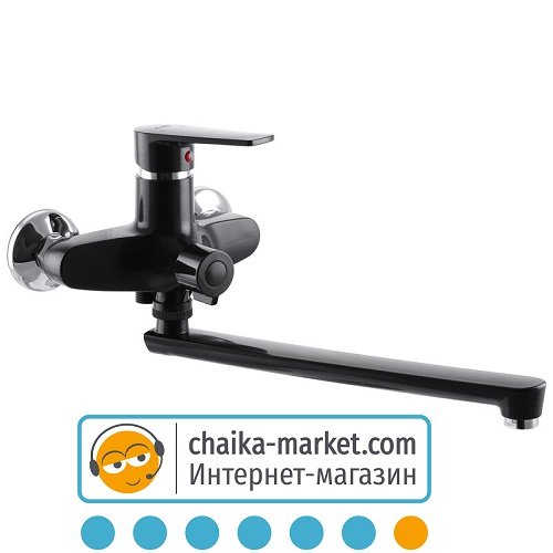 Змiшувач для ванни PLAMIX Oscar-006 EURO Black