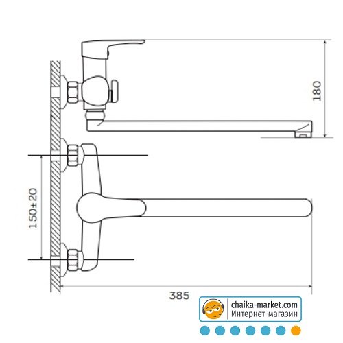 Смеситель для ванны ZERIX JKC-A 439