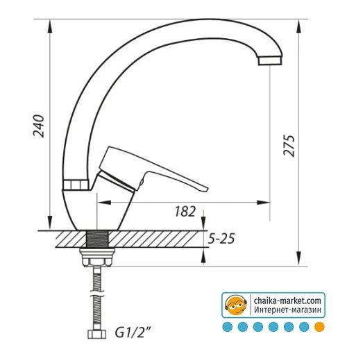 Смеситель для кухни ZERIX PUD4 045