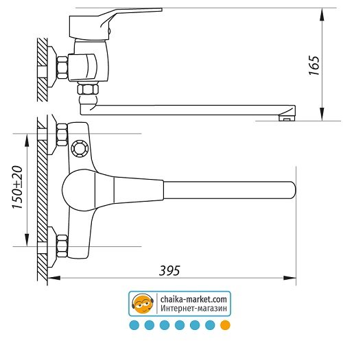 Змішувач для ванни ZERIX NEO 181