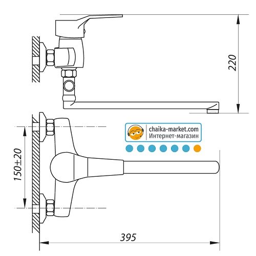 Смеситель для ванны ZERIX EDN 181