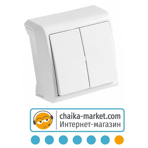 Выключатель двухклавишный VIKO Vera 90681002