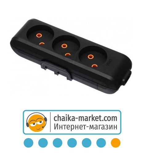 Колодка 3 гнезда Multi-Let VIKO 90132300 черная
