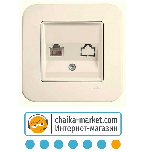 Розетка телефонная VIKO Rollina 90421013 (крем)