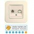 Розетка телефонная VIKO Rollina 90421013 (крем)