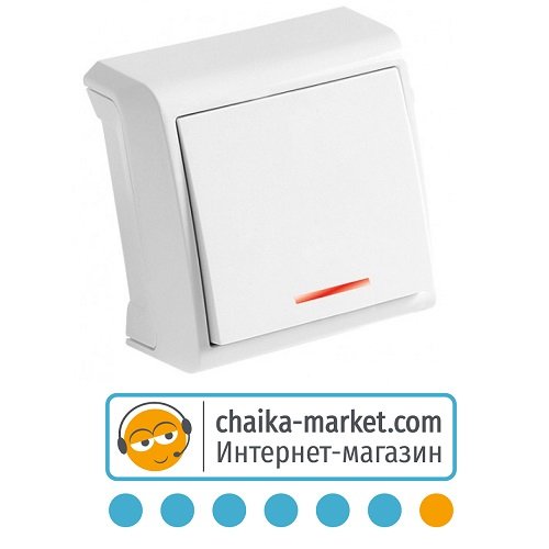 Выключатель одноклавишный с подсветкой VIKO Vera 90681019