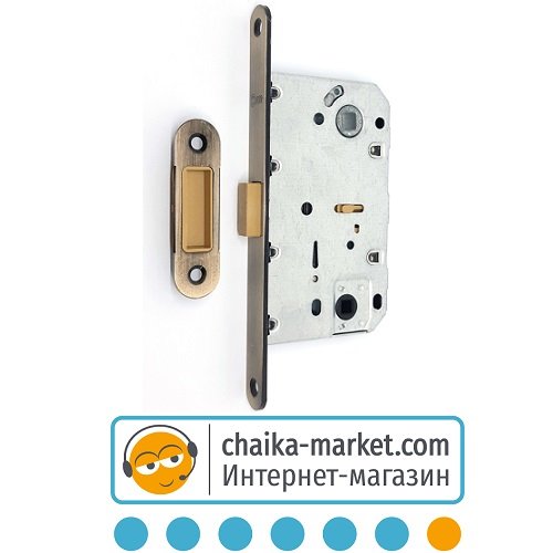 Корпус замка для межкомнатных дверей KEDR MAGNET WC 410B-S AB (бронза)